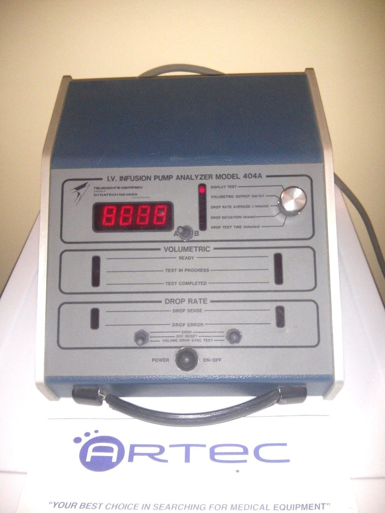 DYNATECH  I.V.  INFUSION PUMP ANALYZER MODEL 404A