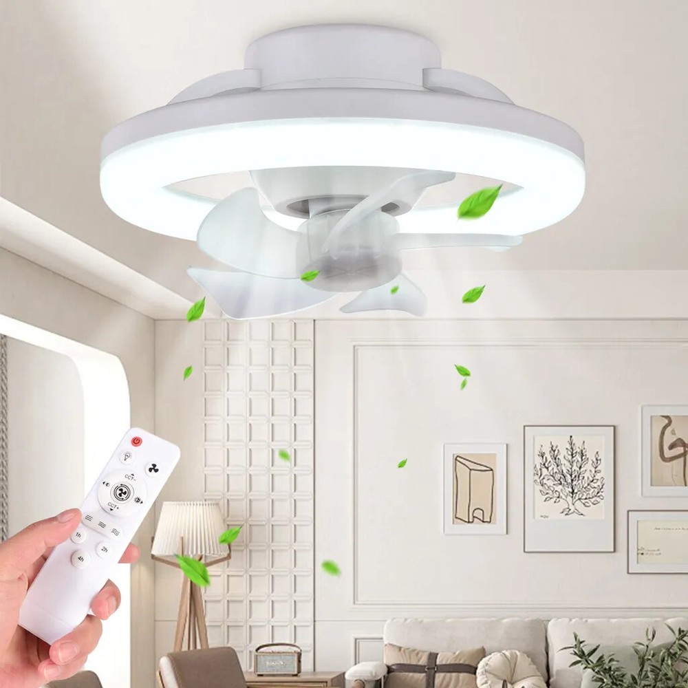 Socket Ceiling Fans With Lights And Remote- Socket Fan Light With Dimmable LED