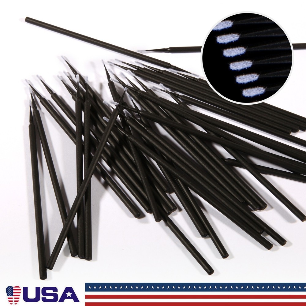 500 Pcs Dental Micro Applicator Disposable Tooth Brush Tips 1.2mm
