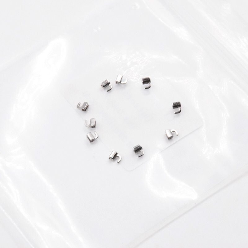 10Pcs Dental Orthodontic Stainless Steel Crimpable Hook Sliding Split Stops Type