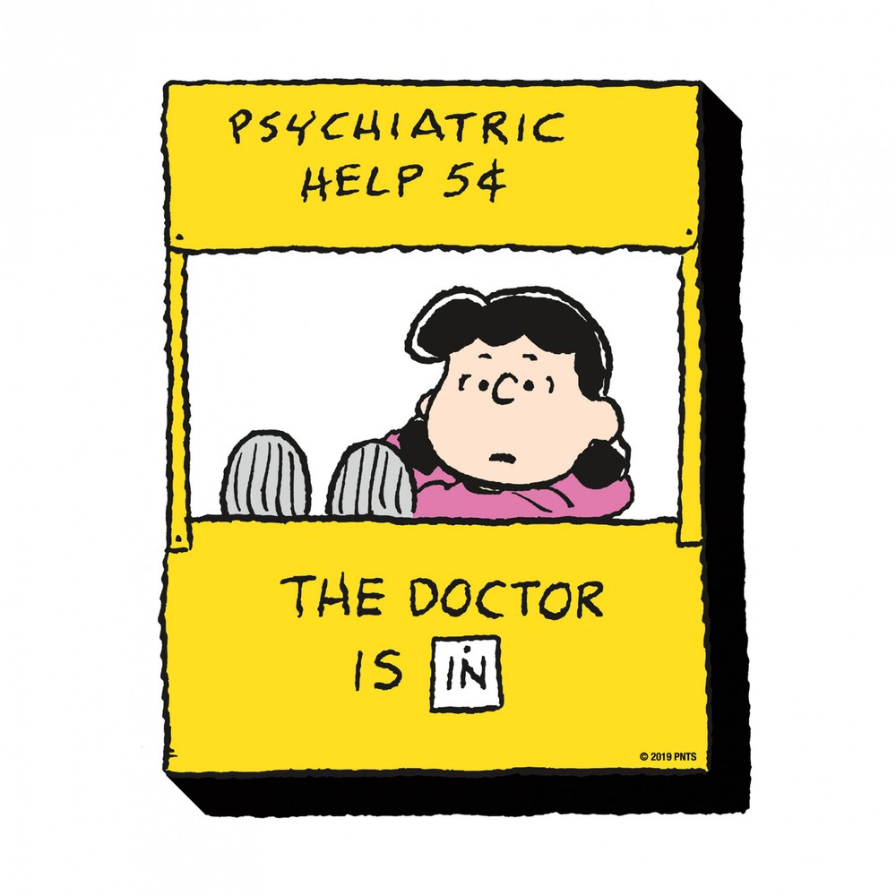 Peanuts Lucy Psychiatric Help Magnet Yellow