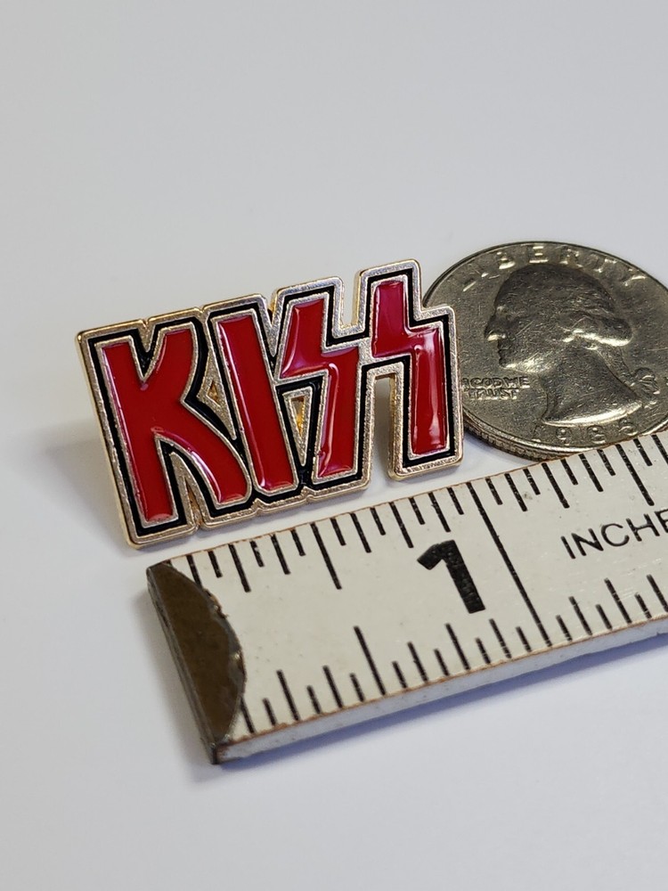 KISS Rock Band Lapel Pin Red