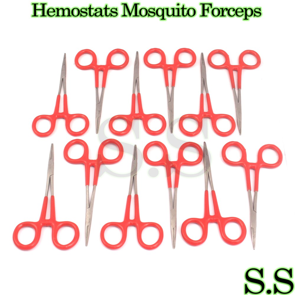 12 Hemostats Mosquito Forceps Surgical Instruments, Dep Handle 5" Straight