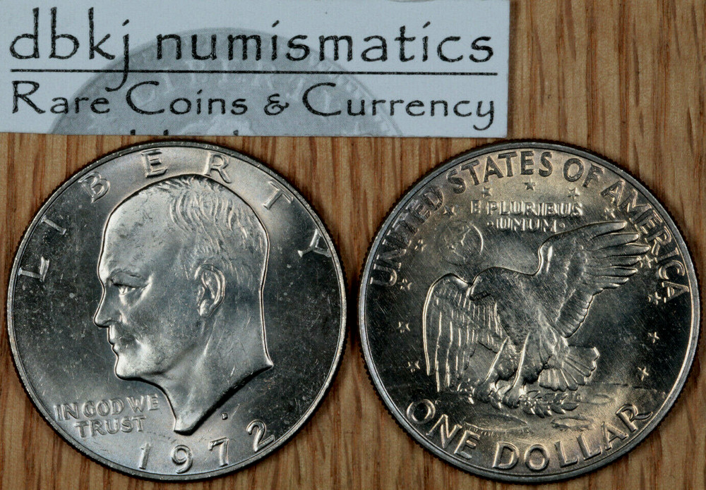 1972 D Eisenhower Ike $1 Dollar - BU - Choice Uncirculated