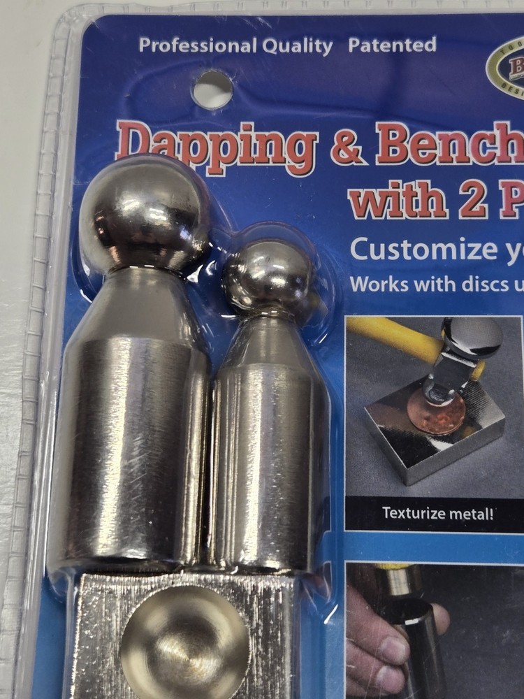 The Bead Buddy - Dapping & Bench Block with 2 Punches - Brand New/Sealed