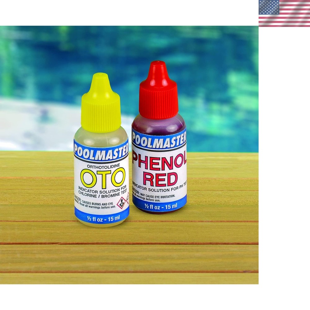 Replacement Indicator Solutions: 1/2-Ounce OTO & Phenol Red for Pools