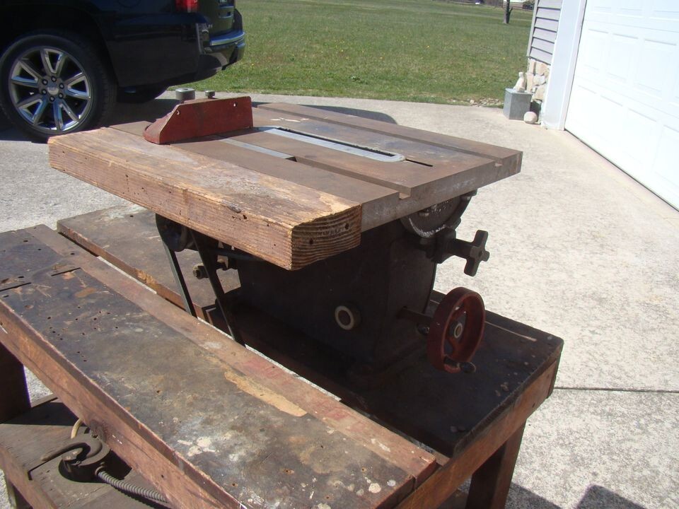 Unbranded Vintage Belt Driven Tilt Table Saw