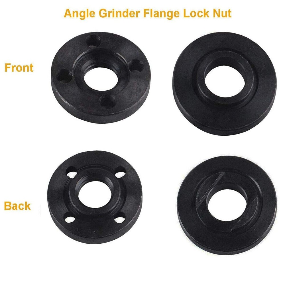 2-10PCS Black 5/8-11 Angle Grinder Flange Nut Inner Outer Lock Nut Set