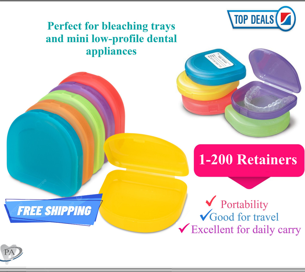 Sealed Assorted Dental Retainer Boxes Denture Case, Mouthguard Containers Box