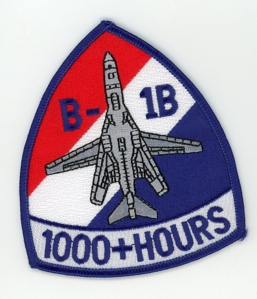 PATCH USAF BOMBER B-1B 1000 HOURS IRONON PARCHE