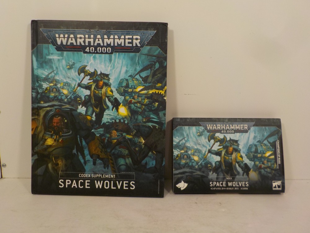 A0223 Warhammer 40K: Space Wolves Codex Supplement HC & Index Cards