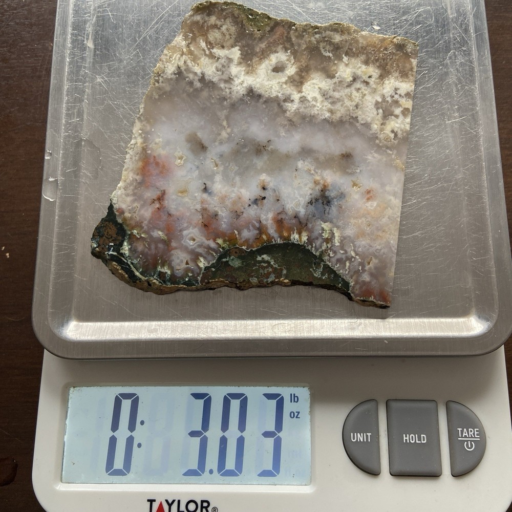 Stunning Graveyard Point Plume Agate Slab 3 Oz