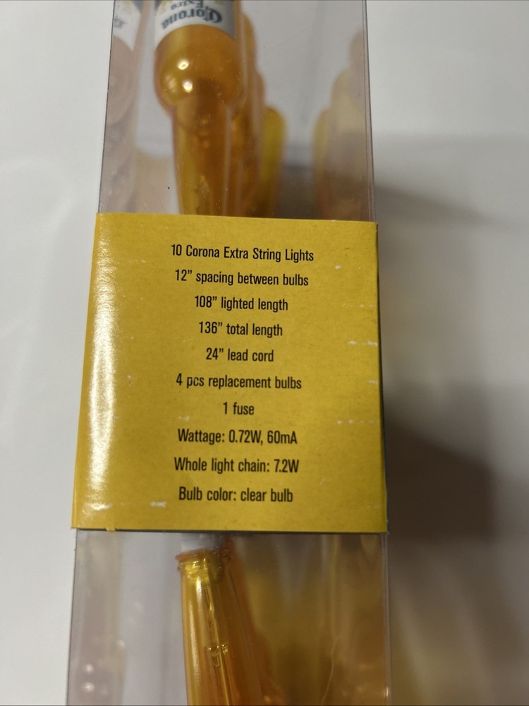 10 Corona Extra String Lights. Brand New. Never Opened.