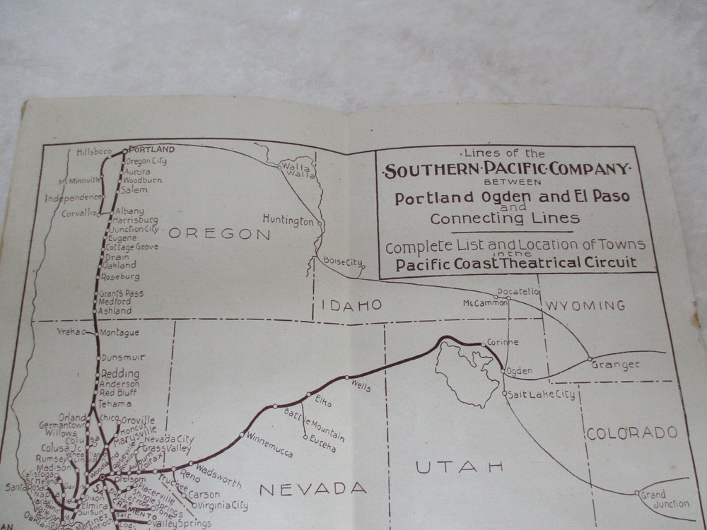 1901 Pacific Coast Theatrical Circuit Guide Pamphlet