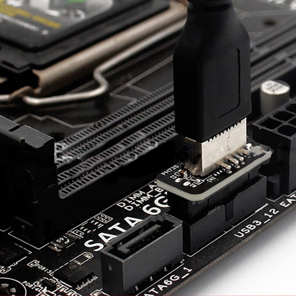 USB3.0 Internal Header to USB 3.1/3.2 Type C Front Type E Adapter 20pin to 19pin