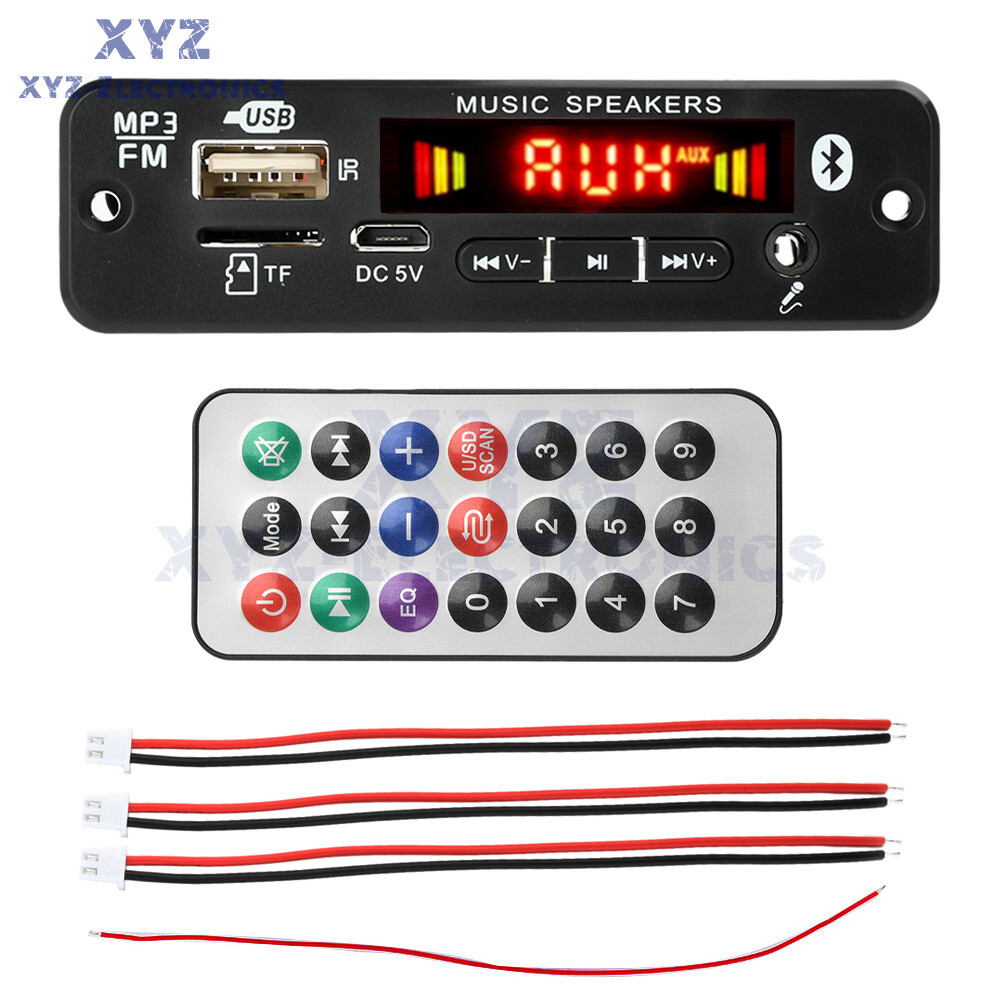 2*20W Amplifier Stereo DIY MP3 Decoder Board Bluetooth 5.0 Car FM Radio Module