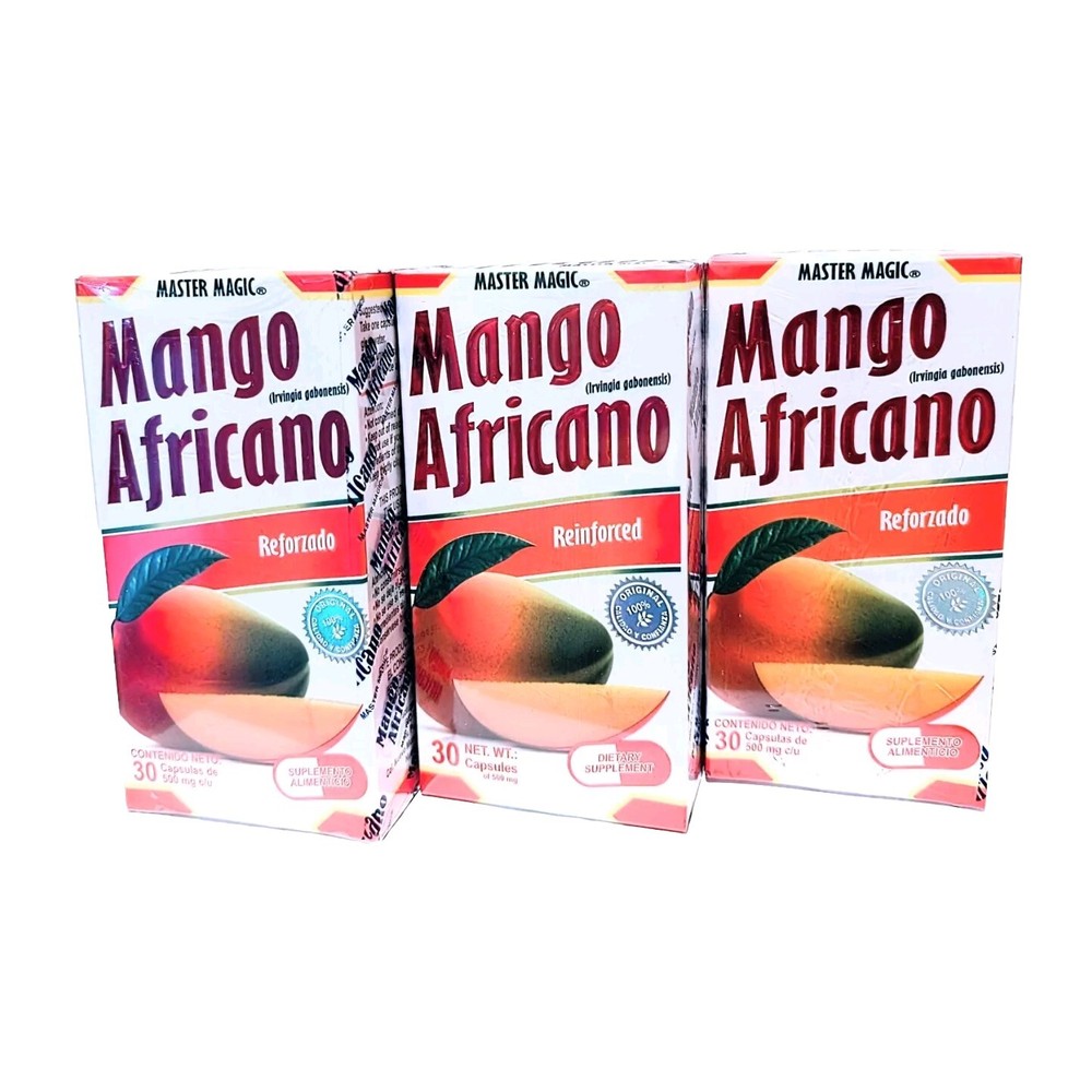 3 PACK! Mango Africano MASTER MAGIC AFRICAN MANGO 30 Capsulas Original