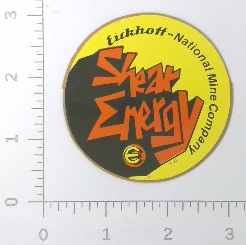Vintage Eickhoff Shearers & Continuous Miners Coal Mine Equipment Sticker Decal