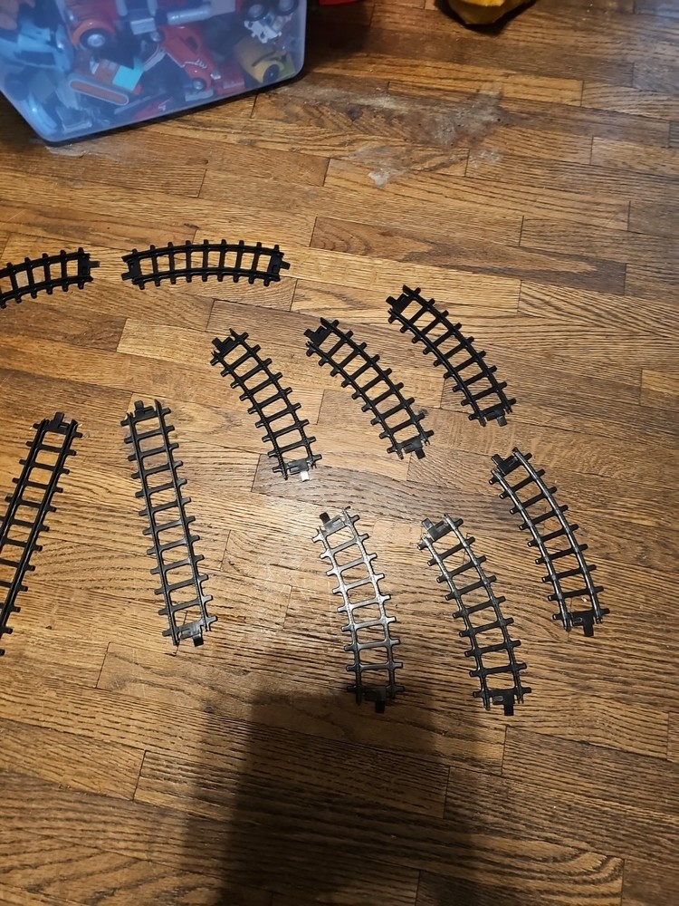 Unbranded Black Plastic Train Tracks- 14 Pieces