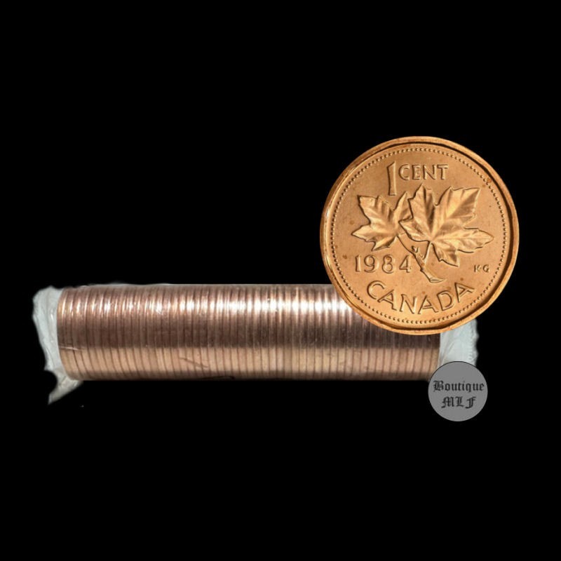 1984 Canada 1 cent uncirculated coin from roll