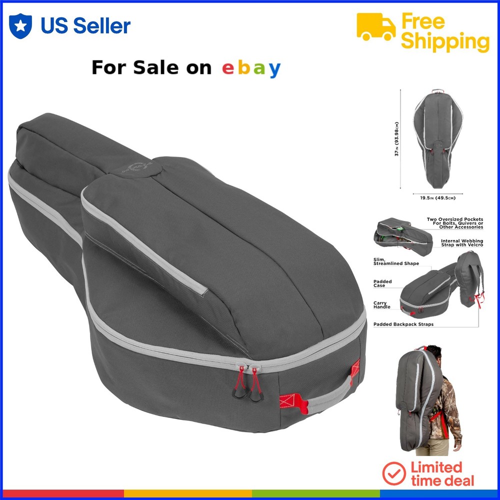 Crossbow Case Soft-Shell Oversized Pockets Padded Backpack Hunting Range