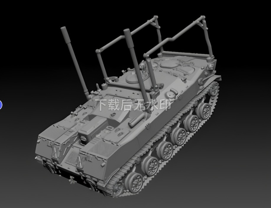 3D Printing 1/72 Soviet BMD Ksh tank Model Unpainted