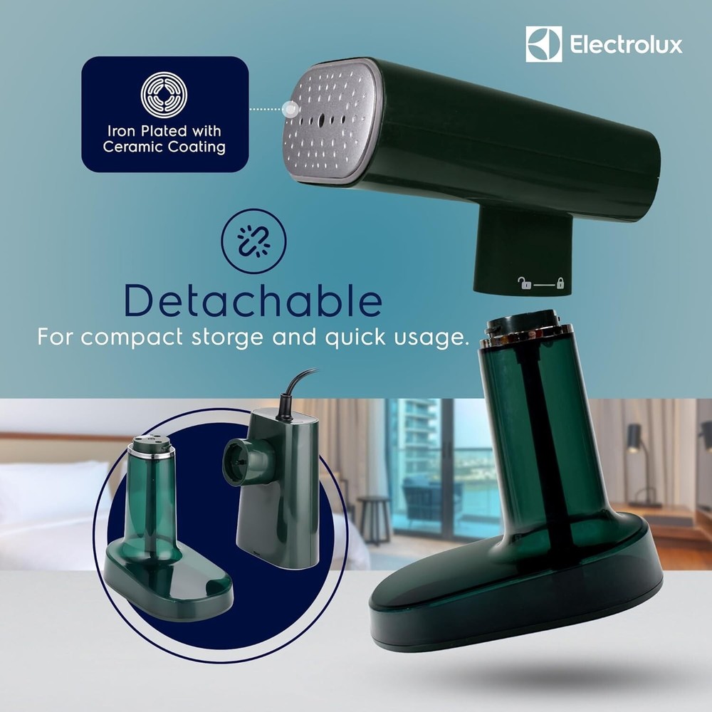 Electrolux SnapSteam Compact Handheld Garment Steamer (Pine Green)