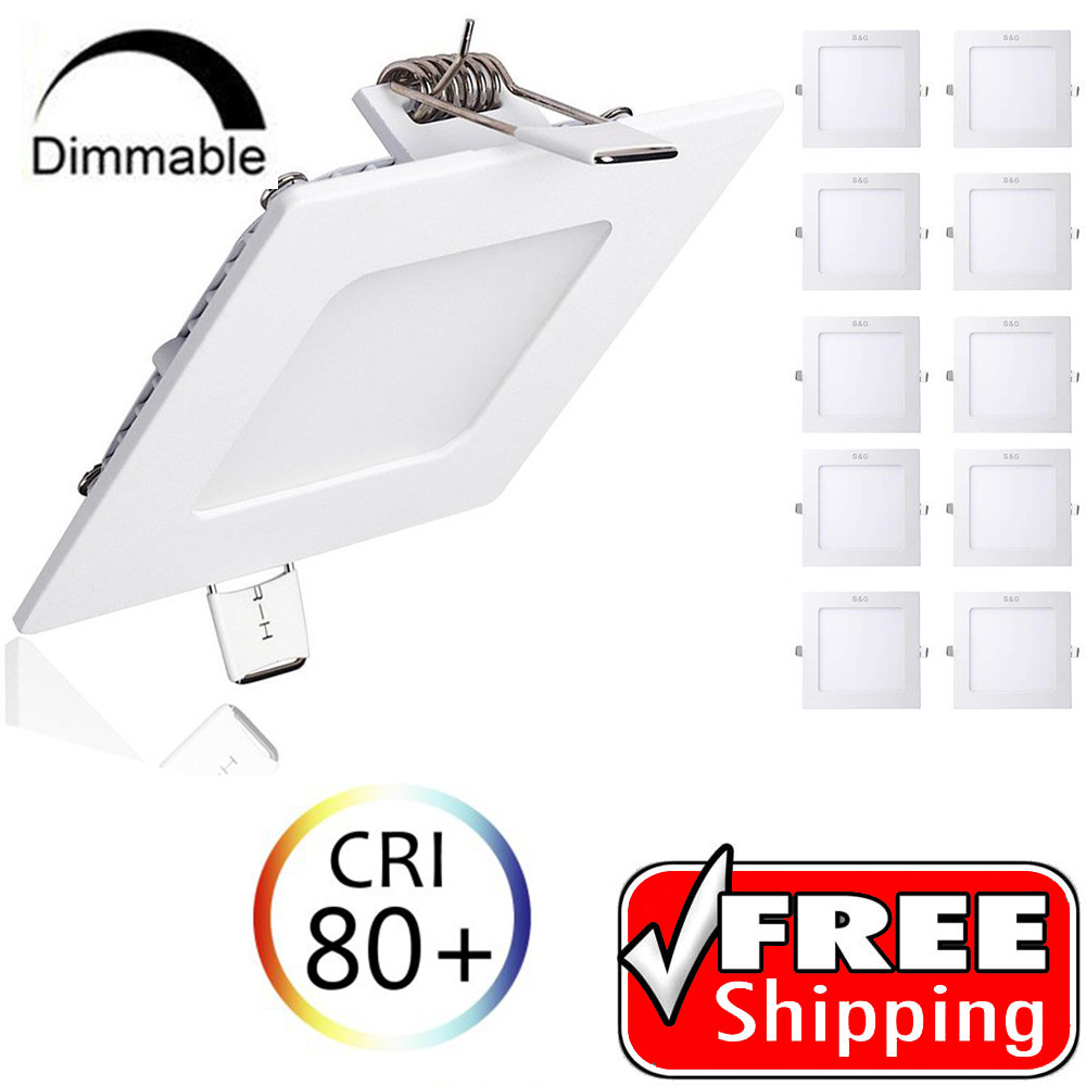 3W 6W 9W 12W 15W 18W 21W 24W LED Recessed Ceiling Light Panel Ultra Thin Square