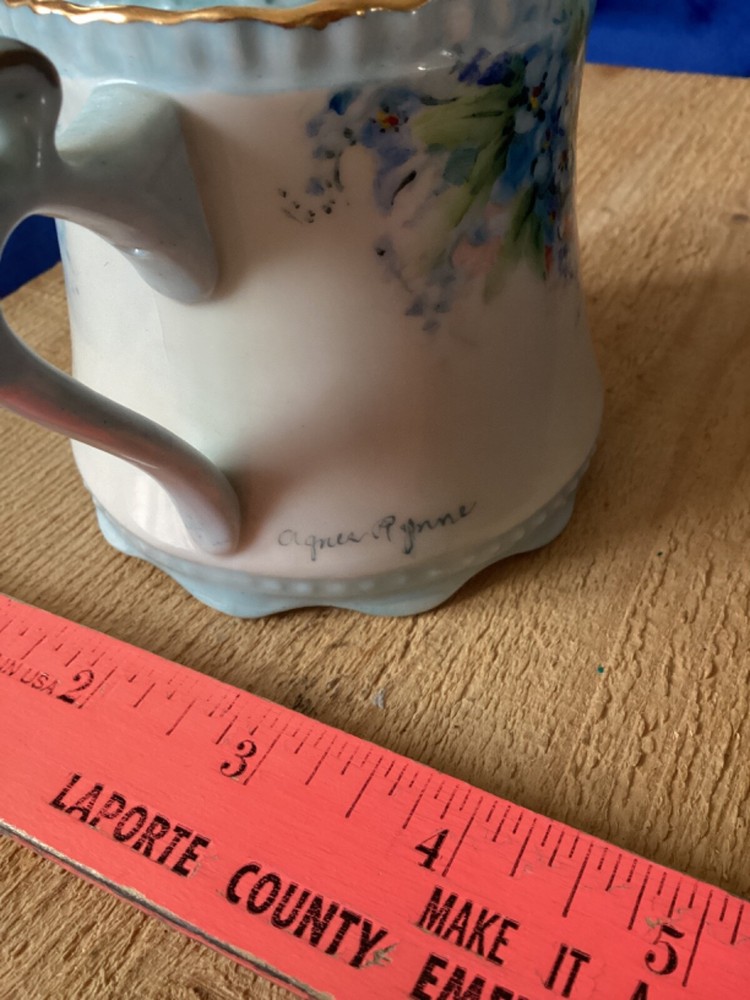 Agnes Rynne Hand Painted Small Pitcher w/Lid