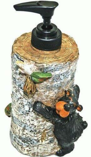 WD Willie Black Bear Liquid Soap Dispenser, 7"