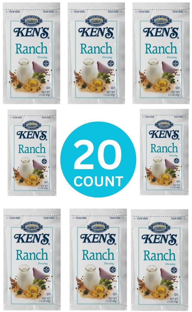20 Count | Salad Dressing Packets | Individual Single Serve Salad Dressing