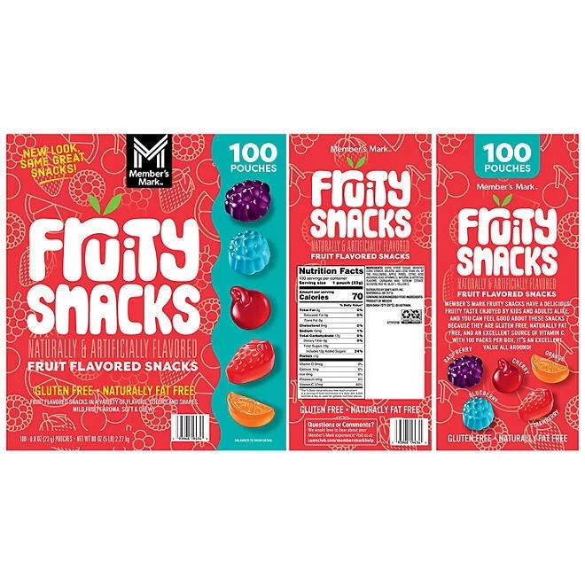 Member's Mark Fruity Snacks (0.8 oz., 100 ct.)