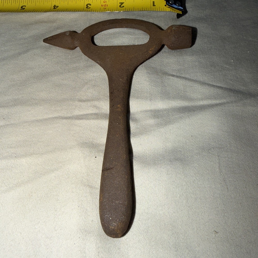 Vintage Cast Iron Multi-Tool Bottle Opener Ice Hammer Muddler Blacksmith Tool