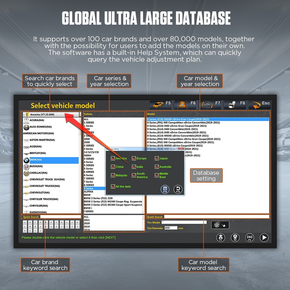 3D Wheel Alignment Machine Tire Aligner Automatic Lifting for two four-post
