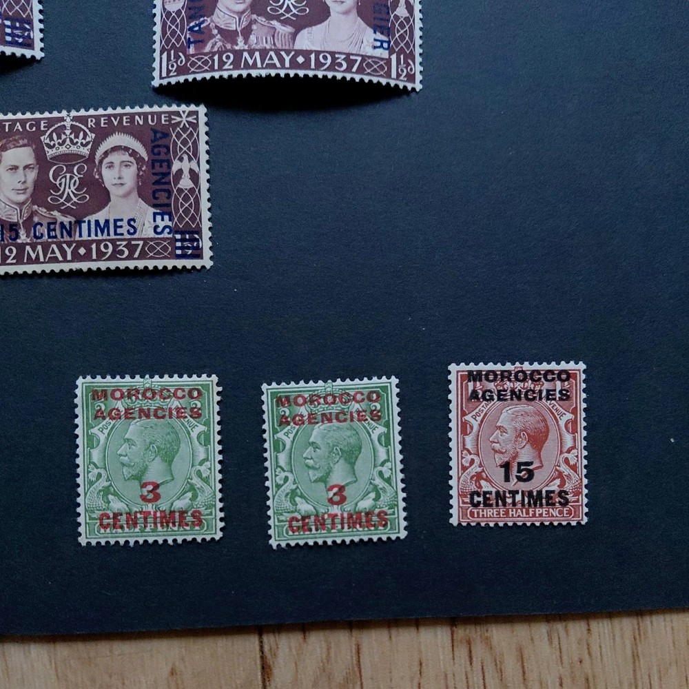 GB stamps with Morocco / Tangiers Overprints