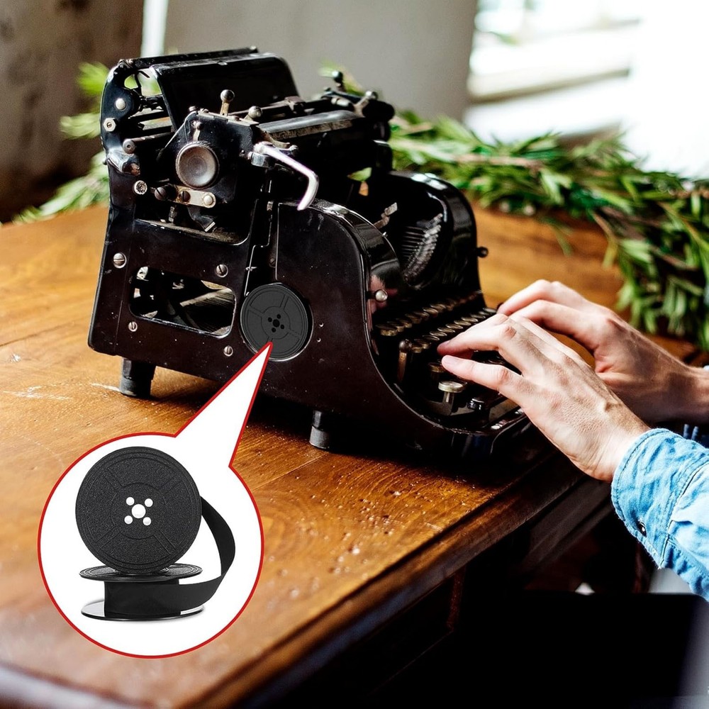 2 Pack Universal Typewriter Ribbon Twin Spool Replacement for Most Typewriters