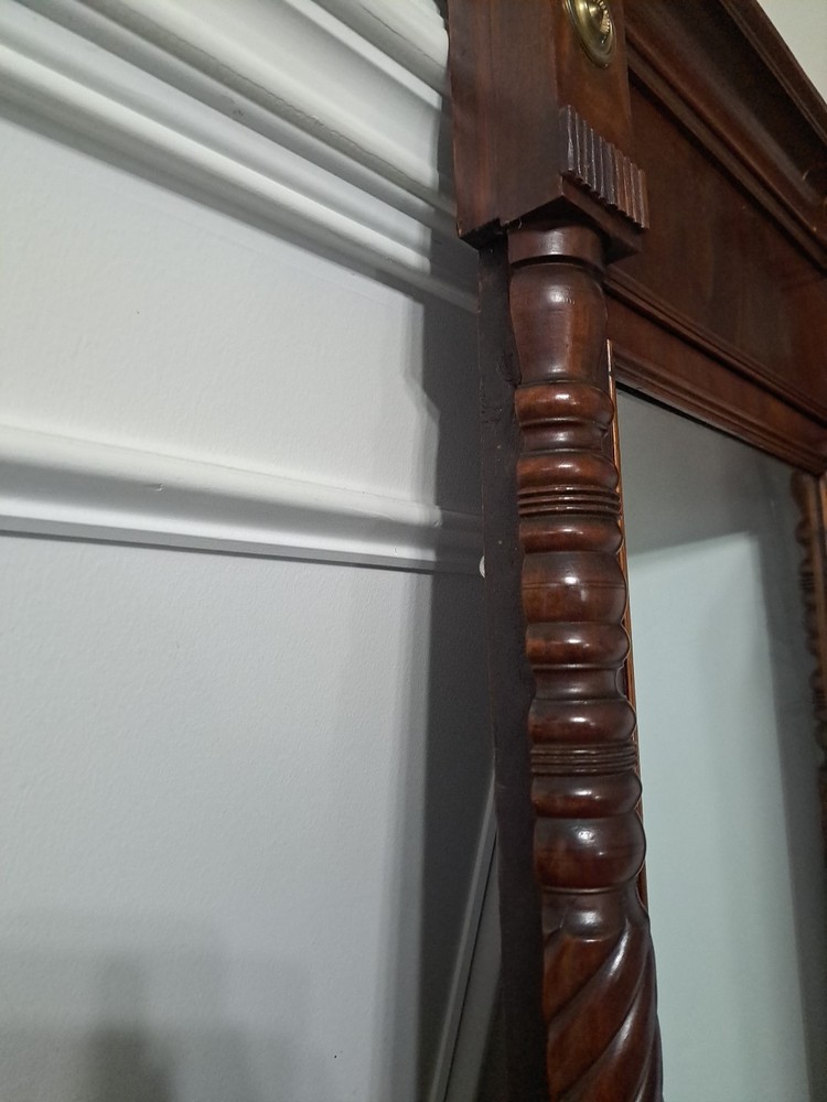 Antique American Empire Wall Console Mirror
