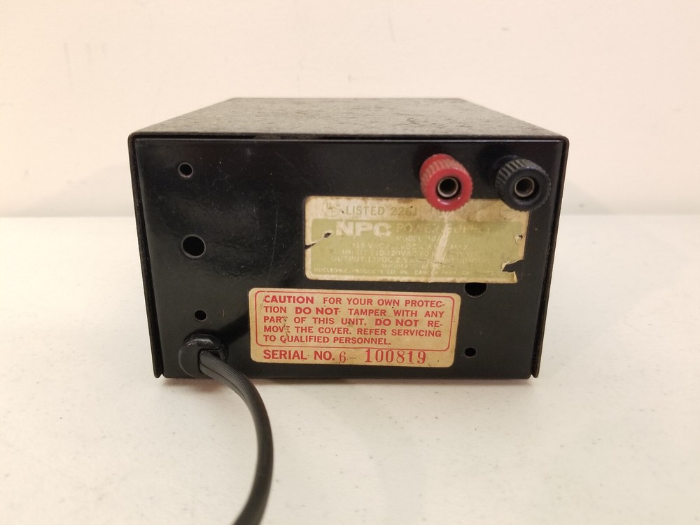 Thomson-CSF NPC Electronics Model 102 Solid State Power Supply 12 Volt DC 4 Amps