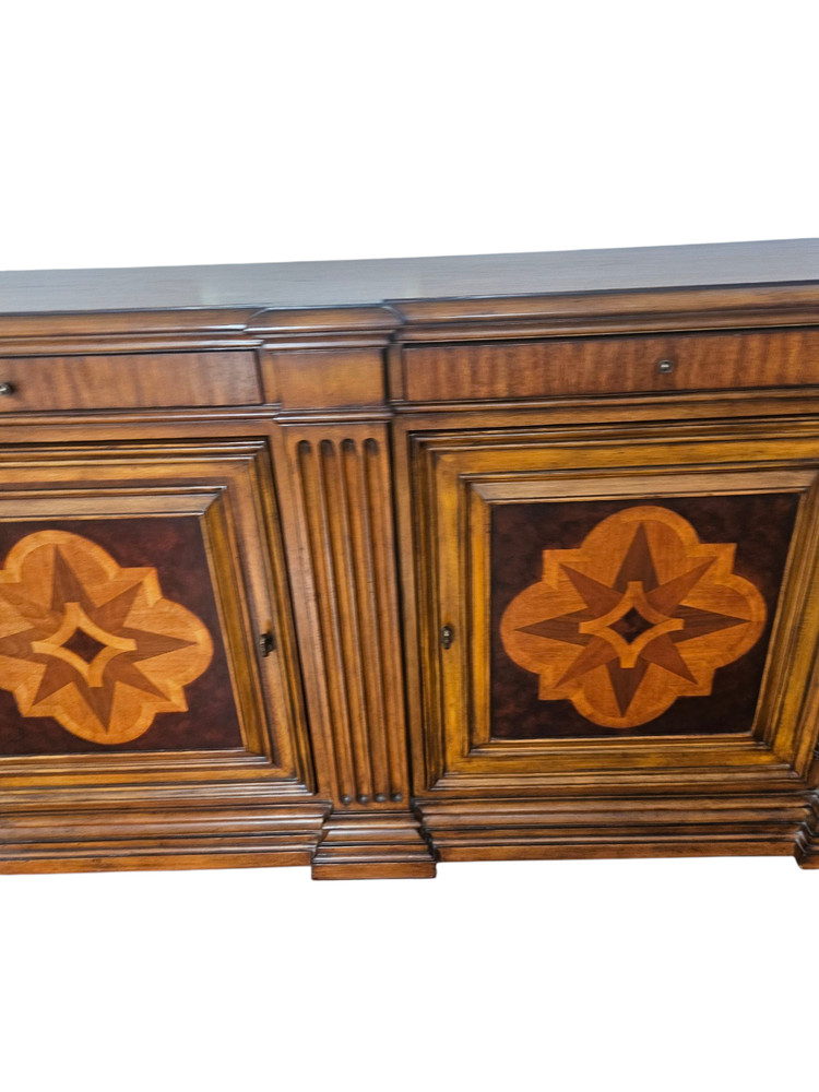 Ethan Allen Marquetry Sideboard Buffet Console Server Lombardy