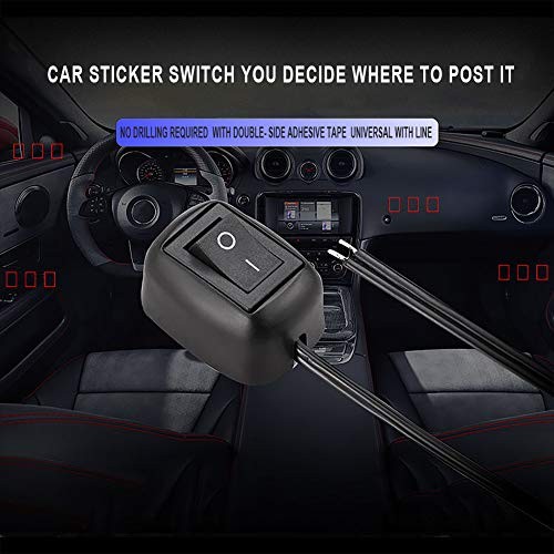 Universal Rocker Switch, Car DIY Switch Paste Type Rocker Switch ON/Off2V DC, 1