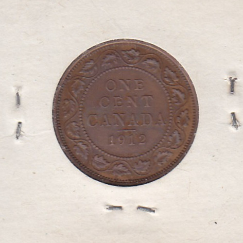 1912 Canadian Large One Cent