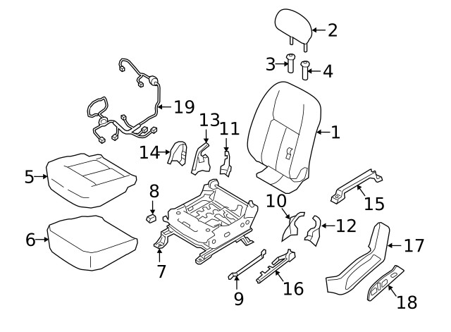 Genuine Nissan Headrest 86400-9FT0A