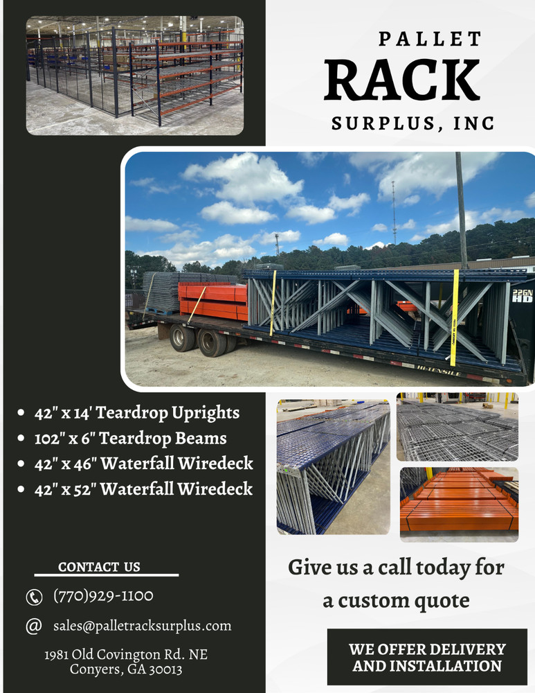 42" x 52" Waterfall Wire deck for pallet racking