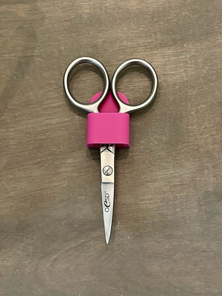 2 pack, small Scissor Holder for Sewing Machines (Includes Sticky Strip) 2 Pack