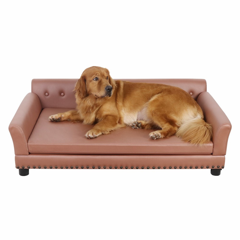 Jumbo Pet Upholstered Sofa Bed Elevated Dog Bed Couch Super Scratch Resistance