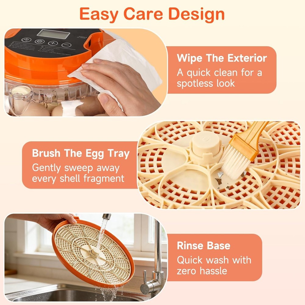 18 Egg Incubators for Hatching Eggs, Automatic Egg Turning and Humidity Control