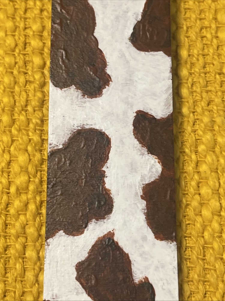 Bookmark Hand Painted Cow Print Design