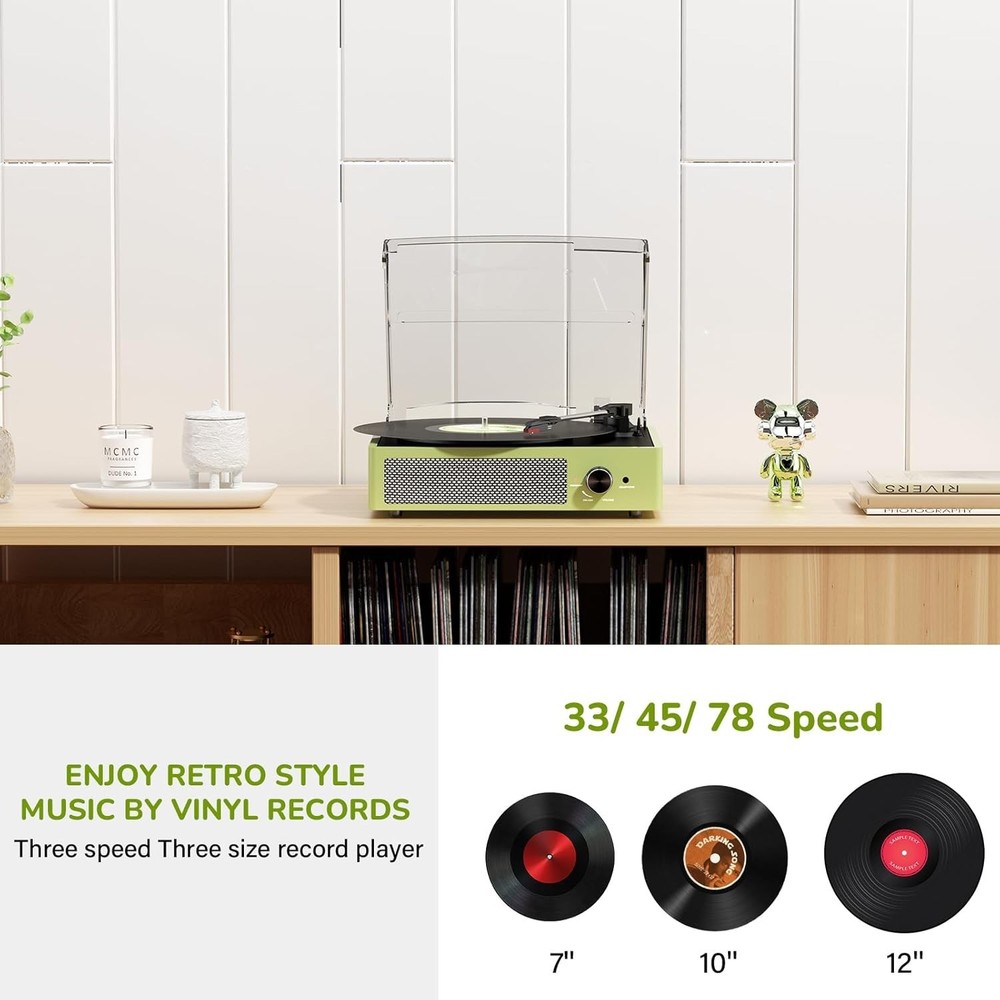 Vintage Vinyl Record Player Bluetooth Speakers