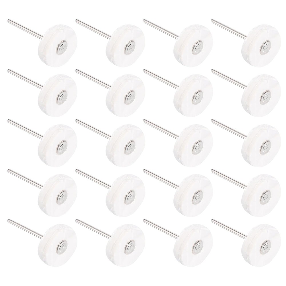 20pcs White Cotton Buffing Wheels for Rotary Tools - Fine Grit, Versatile Pol...