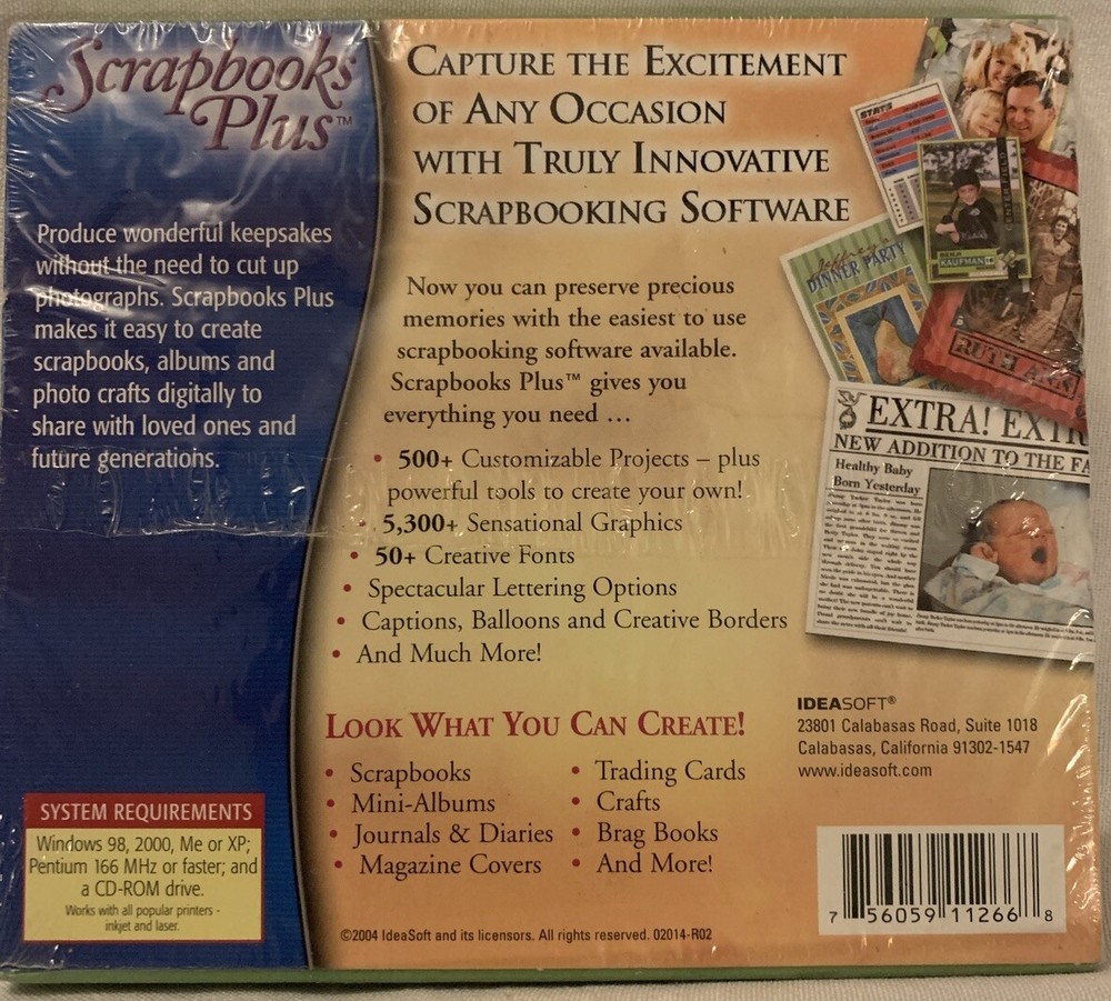 Scrapbooks Plus (Windows, 2004, IdeaSoft) CD-ROM #9